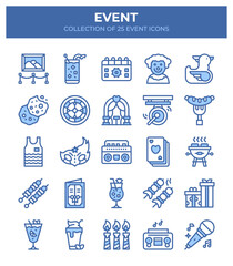 Event Icons Collection. 25 Fun Party and Celebration Icons