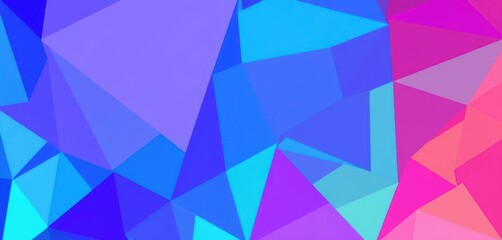 Obraz premium Abstract geometric background featuring overlapping blue and purple triangles, creating a modern, dynamic design, illustration, futuristic