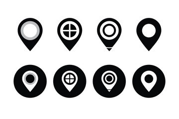 pin maps icon set vector sign symbol, location icon set map pointer pin sign symbol, Location Pin Icon Set Vector Design