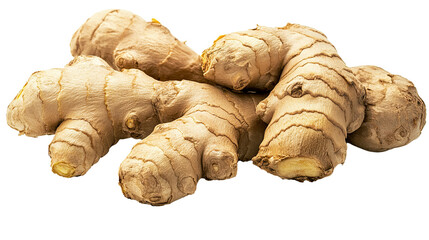 Ginger Isolated in White background, Full size Vegetable