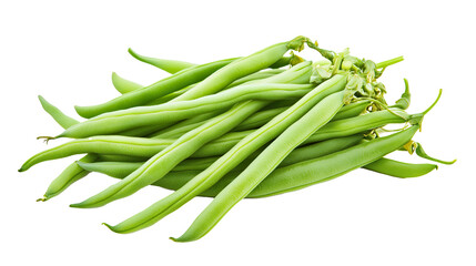 Fototapeta premium Green Beans Isolated in White background, Full size Vegetable