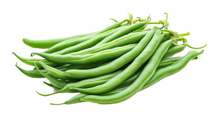 Fototapeta premium Green Beans Isolated in White background, Full size Vegetable