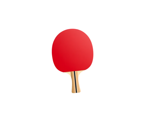 Red Table Tennis Paddle Isolated