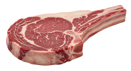 Isolated Fresh Tomahawk Steak Premium Cut