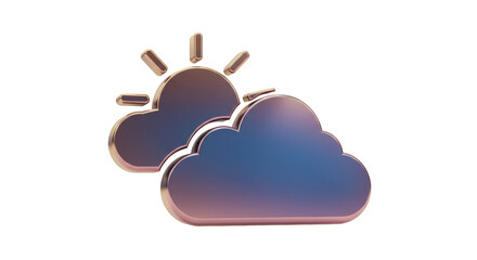 Isolated Shiny Clouds Weather Icon