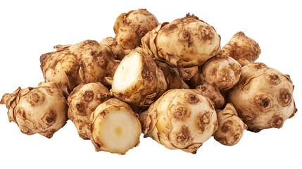 Artichoke /Sunchoke Isolated in White background, Full size Vegetable