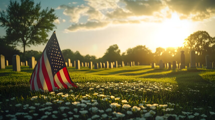 National Cemetery on Memorial Day
