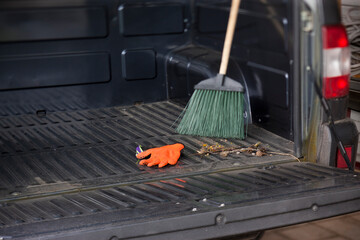 cleaning a pickup floor