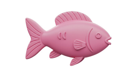 Isolated Pink Goldfish Toy