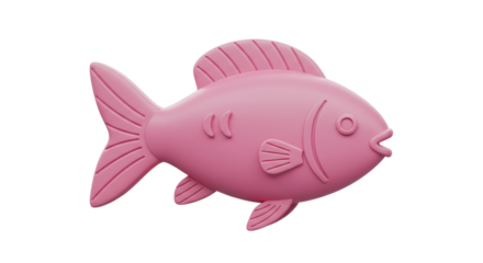 Isolated Pink Goldfish Toy