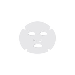 Facial mask template. Face therapy procedure. Vector illustration