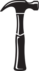 Hammer Silhouette Black Vector | Construction Tool Icon