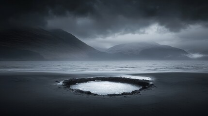 A Stormy Sea and a Hole in the Sand