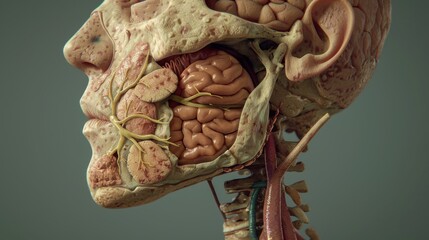 Detailed Anatomy Model of Human Head and Neck Structures