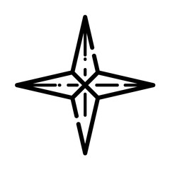 Compass, wind rose, cardinal directions – vector icon