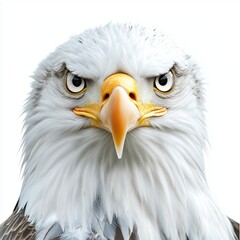 Obraz premium Majestic Bald Eagle Portrait Intense Gaze and Detailed Feathers