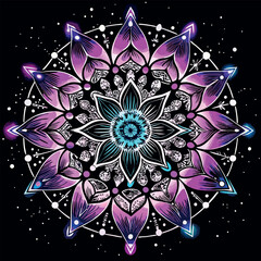 Flower luxury mandala background arabesque style