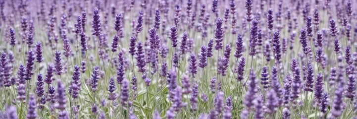 Fototapeta premium A profusion of lavender blossoms isolated on white , serenity, purple