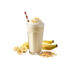 banana milkshake with fresh bananas png