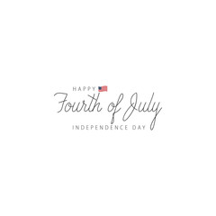 Vintage Style Fourth of July Script with Patriotic Flair