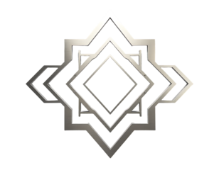 Elegant Silver Geometric Star Ornament