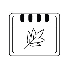 Autumn glyph icon with white background vector stock illustration