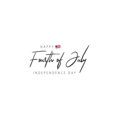 Elegant Holiday Lettering Fourth of July for Invitations