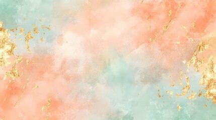 Abstract pastel background with gold flecks.
