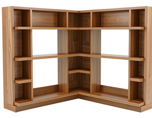 Elegant Wooden Corner Bookshelf for Home or Office