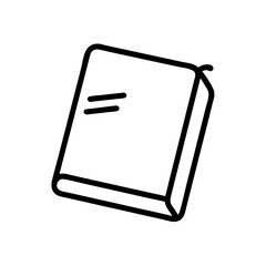 closed book on transparent background for web and graphic design