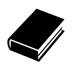 closed book silhouette on transparent background for web and graphic design