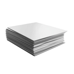 stack of blank white paper sheets is neatly arranged, showcasing clean and minimalistic design. This conveys sense of simplicity and versatility, perfect for various creative projects