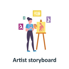 Artist storyboard Vector illustration which can easily modify or edit