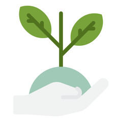 Hand Holding a Green Plant