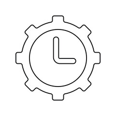 Setting  line icon with white background vector stock illustration