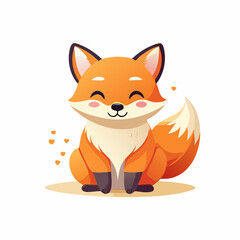 Obraz premium flat design fox