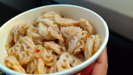 Seblak is a typical Sundanese dish with a savory and spicy taste. Seblak is generally made from crackers with spices consisting of garlic and kencur.