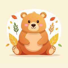 flat design bear