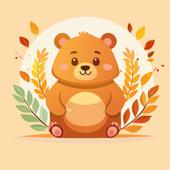 flat design bear