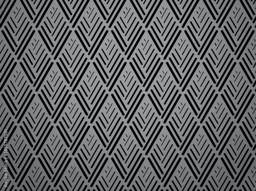 Poster Abstract geometric pattern. A seamless vector background. Gray and black ornament. Graphic modern pattern. Simple lattice graphic design
