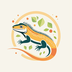 flat design lizard