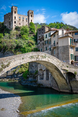 Dolceacqua, Italy - The beautiful village with Castle and Iconic Bridge in northern Italy