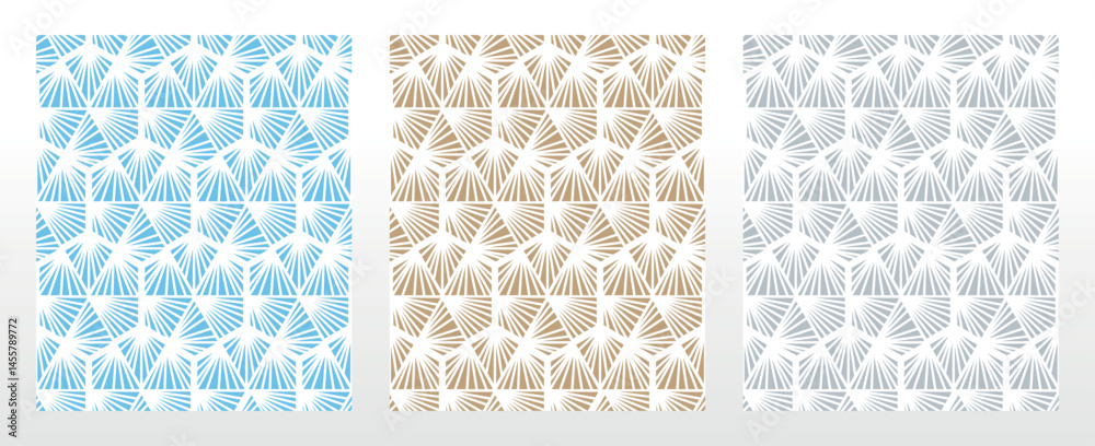 Leinwandbilder Set of abstract geometric patterns. Seamless vector backgrounds. Colored ornaments Graphic modern patterns Simple lattice graphic design
