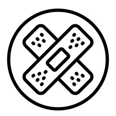 Bandage Vector Line Icon Design