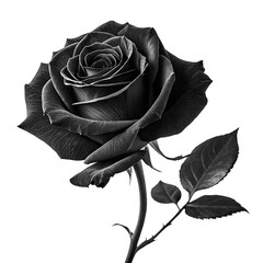 black rose on transparent background png