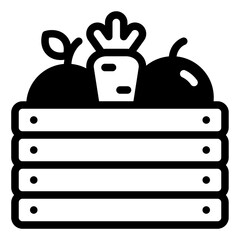 Fresh Produce Box Icon