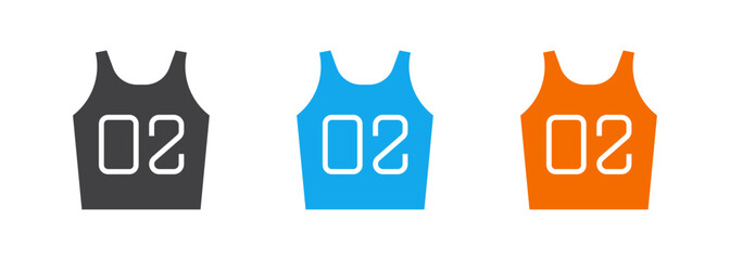 basketball shirt icon isolated on white background