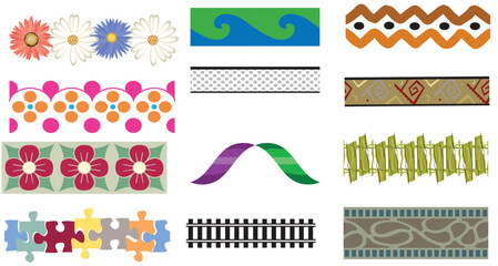 Vintage colorful naive brush paint strokes. Kids hand drawn blobs, clouds, speech bubbles. Vector ink texture. Retro fun quirky childish text frames, highlights, flowers and leaves. Bold funky dots.