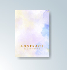 Fototapeta premium Cards with watercolor background. Design for your cover, date, postcard, banner, logo.