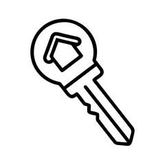 house key on transparent background for web and graphic design